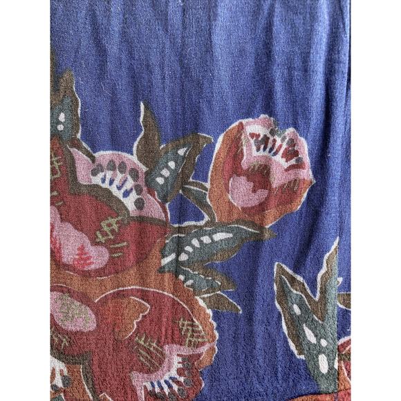 ASTR Women's Blue Floral Print Mini Dress Est. Size S Dark Boho Whimsigoth - Picture 11 of 11